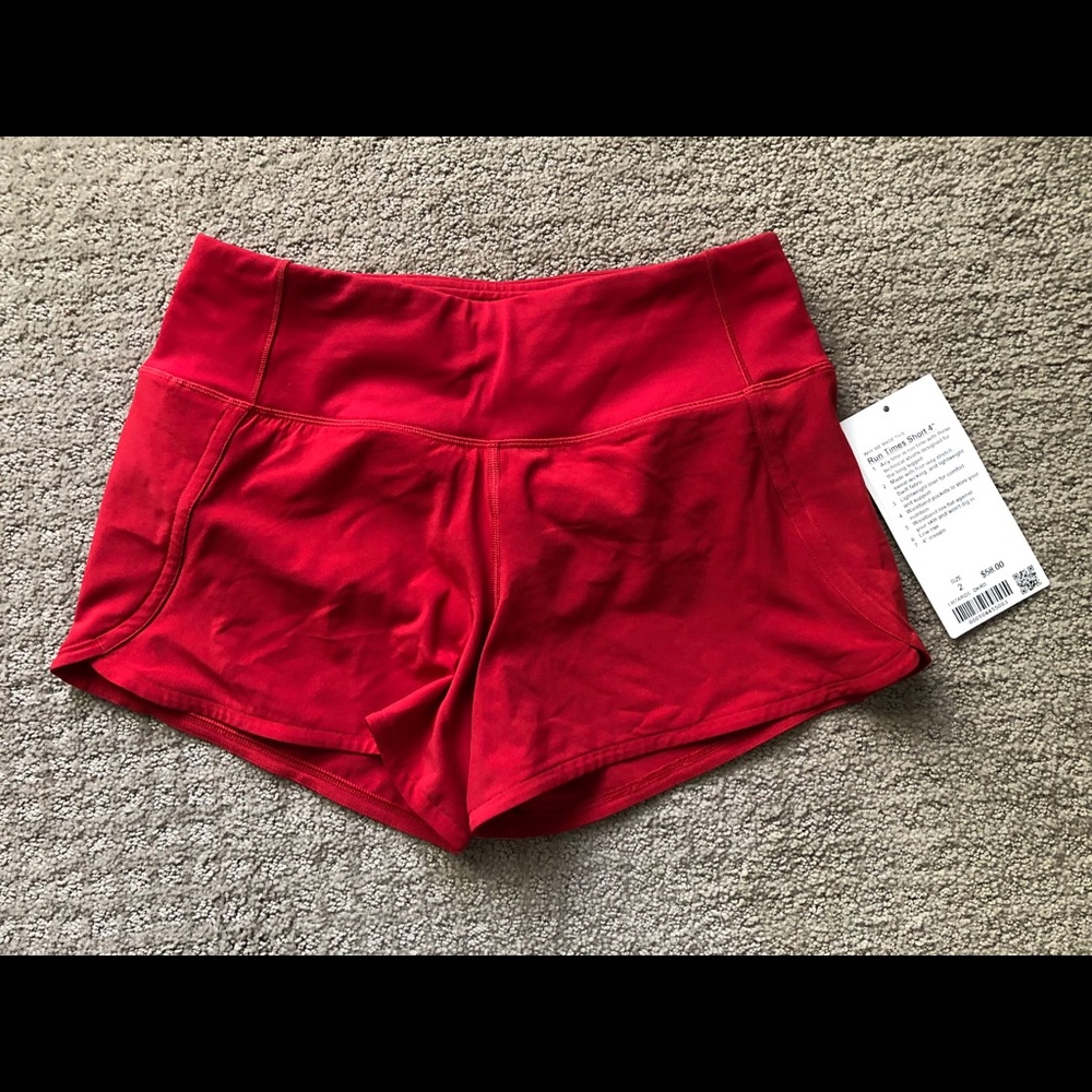 Lulu Lemon Run Times Short 4” size 2